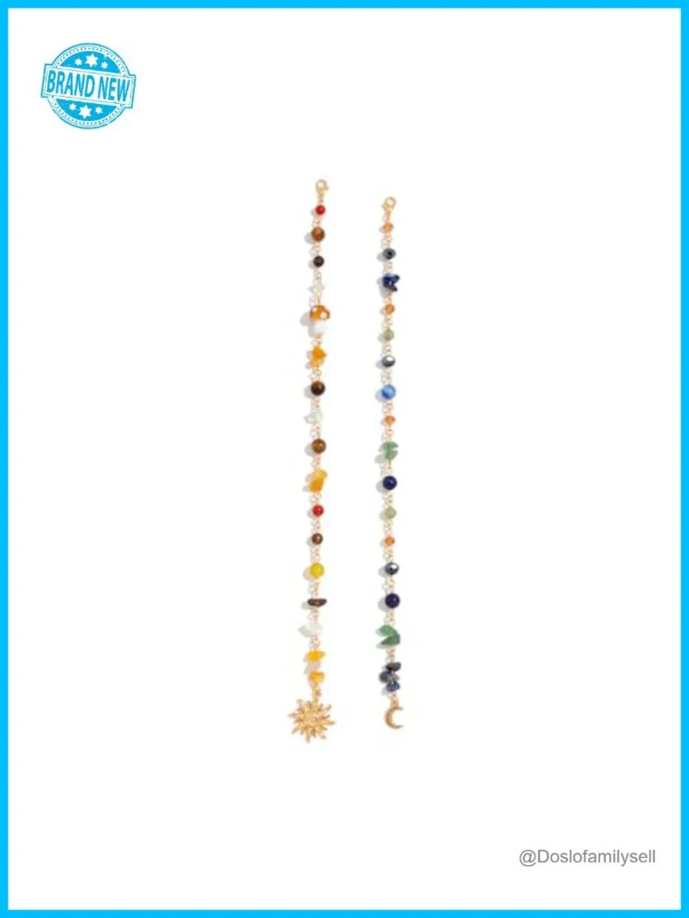 Summer Boho Crystal Long Tassel Hair Chain Vintage Beach Hairwear